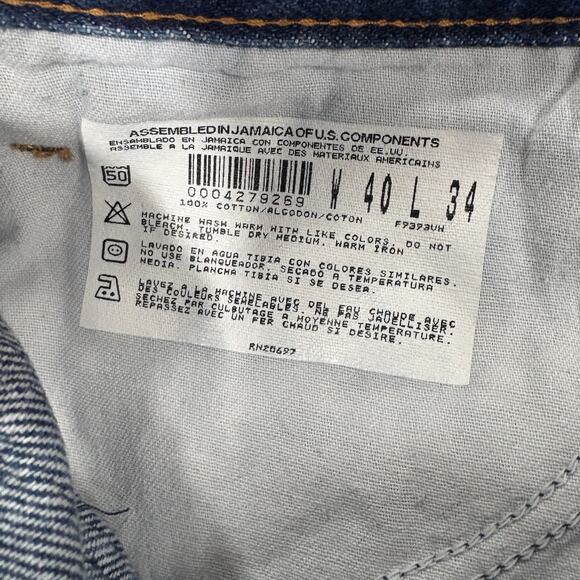 Dickies Jeans Mens 40x34 Blue Denim Straight Leg Workwear Classic Fit Pants - Picture 5 of 7